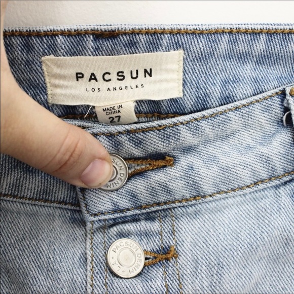 PACSUN Denim Jean Mini Skirt 27 - Picture 3 of 4